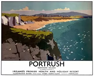 Railways Tote Bag Collection: Portrush - Northern Ireland, LMS poster, 1923-1947