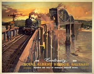 Brunel Collection: The Royal Albert Bridge, Saltash, BR (WR) poster, 1958