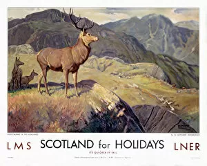 Portraits Photo Mug Collection: Scotland for Holidays, LMS / LNER poster, 1923-1947