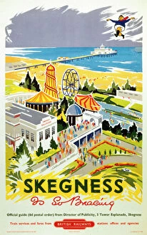 Summer Collection: Skegness is So Bracing, BR (ER) poster, 1956