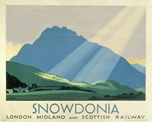 Related Images Greetings Card Collection: Snowdonia, LMS poster, c 1933
