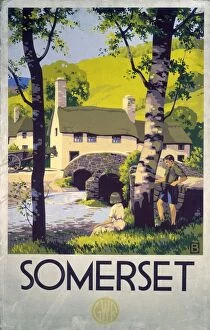 Railway Posters Fine Art Print Collection: Somerset, GWR poster, 1939