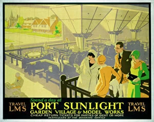 Related Images Canvas Print Collection: Spend a Day at Port Sunlight, LMS poster, c 1930s