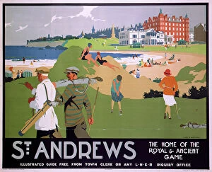 Royalty Cushion Collection: St Andrews, LNER poster, 1920s