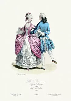 17th & 18th Century Costumes Photographic Print Collection: 18th Century Fashion - Paris