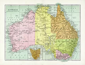 Northern Territory Collection: Antique Map of Australia