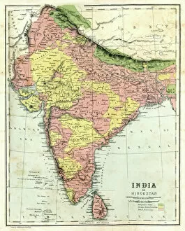 Vintage Posters: Antique map of India