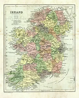 Related Images Canvas Print Collection: Antique map of Ireland