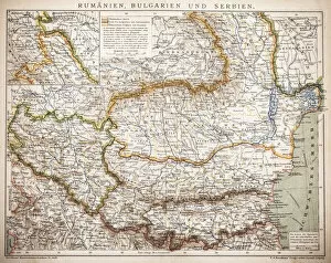 Maps Fine Art Print Collection: Balkan States