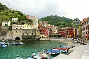 Corniglia Collection: Cinque Terre coastline villages, La Spezia, Italy