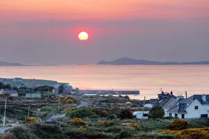 Towns Collection: Cleggan at sunset, Connemara, County Galway, Republic of Ireland, Europe