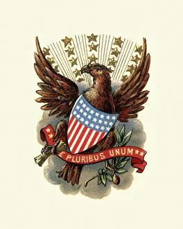Poster Art Metal Print Collection: Coat of Arms of USA, 1898