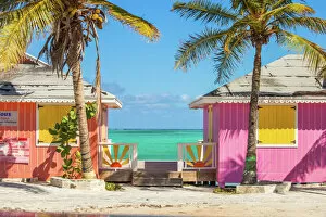 Providenciales Framed Print Collection: Colorful buildings on the Turks and Caicos islands