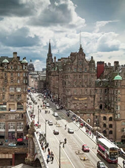 Edinburgh Scotland Collection: Edinburgh City View along North Bridge as seen from the Westgate Building