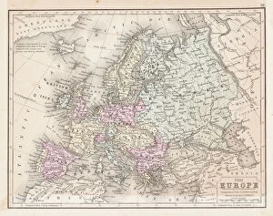 Modern art pieces Collection: Europe map 1867