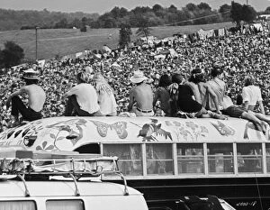 Top Sellers - Art Prints Fine Art Print Collection: Hippy Bus at the Woodstock Music Festival 1969