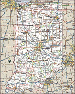 Vector Collection: Indiana Highway Map