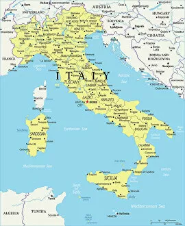 Reference Maps Mouse Mat Collection: Italy Reference Map