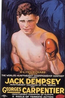 World Heavyweight Championship Collection: Jack Dempsey Boxing Poster