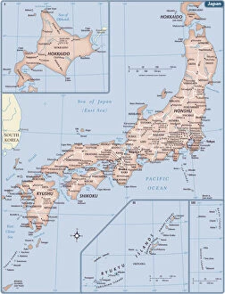 Reference Maps Photographic Print Collection: Japan country map