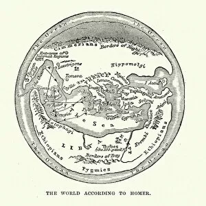 Authors Jigsaw Puzzle Collection: Map of the Ancient World according to Homer