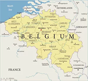 Posters Collection: Map of Belgium - Vector