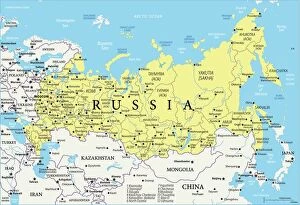 Politics Canvas Print Collection: Map of Russia