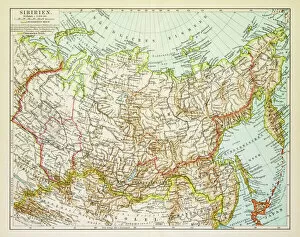 Athens Collection: Map of Siberia 1895