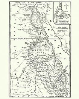 Related Images Fine Art Print Collection: Map of Sudan, late 19th Century