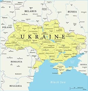 Related Images Fine Art Print Collection: Map of Ukraine