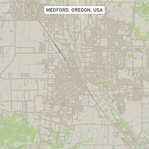 Green Scale Collection: Medford Oregon US City Street Map