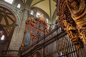 Mexico City Cushion Collection: Metropolitan Cathedral Pipe Organs