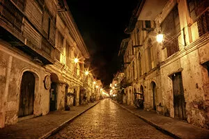 Villages Fine Art Print Collection: Midnight at Calle Crisologo, Vigan City