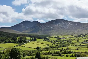 Landscape paintings Fine Art Print Collection: Mourne Mountains and Mt. Slieve Bearnagh, County Down, Northern Ireland, Ireland, Great Britain