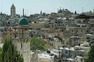 Persian Gulf Countries Collection: Overlooking the Old City of Jerusalem, Israel, Middle East