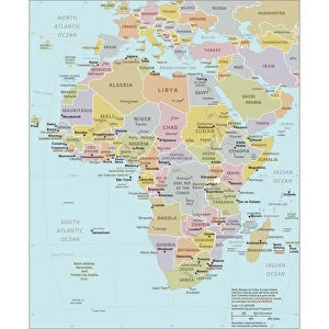 Topography Collection: Political Map of Africa