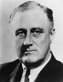 Black and white portraits Poster Print Collection: President Roosevelt