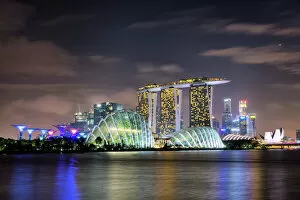 Marina Bay Collection: Singapore panoramic night city