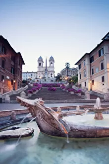 Copyspace Collection: Spanish steps, famous square in Rome, Italy