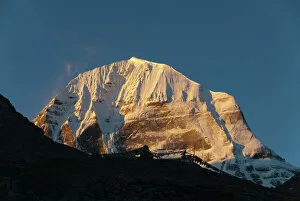Scenic landscapes Jigsaw Puzzle Collection: Tibetan Buddhism, snow-capped sacred Mount Kailash, or Gang Rinpoche, pilgrims trail, Kora, Ngari