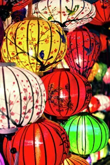 Colors Collection: Typical paper lanterns illuminated at night, Hoi An, Vietnam