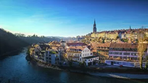 Construction Industry Collection: View of Bern old town over the Aare river - Switzerland