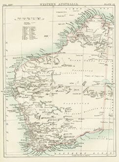 Related Images Poster Print Collection: Western Australia map 1885