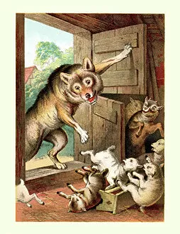 Authors Greetings Card Collection: Wolf and the Seven Young Kids