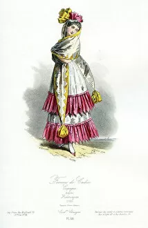 Only Young Women Collection: Woman of Cadiz Traditional Costume