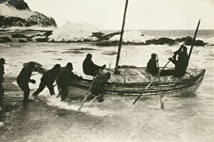 Asia Fine Art Print Collection: The James Caird setting out for South Georgia