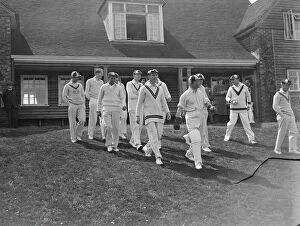 Sussex Life Framed Print Collection: All India cricket team play first match against English side at Pelsham Rye