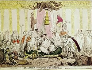 London Life Poster Print Collection: The Court at Brighton a La Chinese - 1816 by George Cruikshank (1792-1878) British