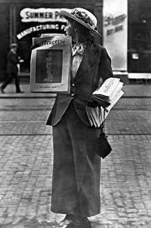 Fine art Collection: English suffragette, feminist newspaper, 1908