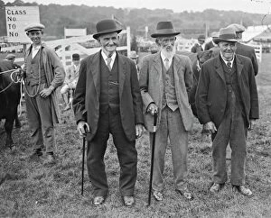 Monochrome photography Collection: Typical Countrymen Long service estate employees at the Tunbridge Wells Agricultural
